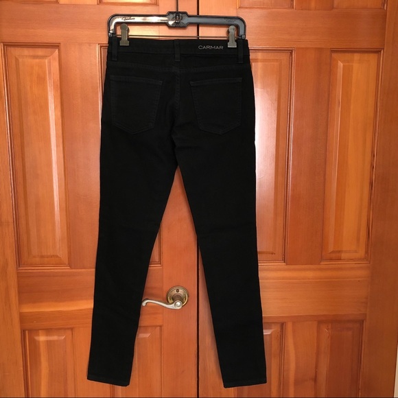 NWOT Carmar Black Denim Jeans Size 25 - Picture 3 of 3